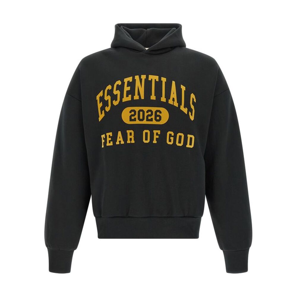 FEAR OF GOD ESSENTIAL Black Cotton Men's Sweatshirt